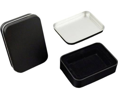 Μεταλλική Ταμπακιέρα Μαύρη Μίνι - 8x6cm - Τιμή: 3,20€