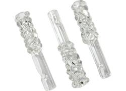 Γυάλινη Τζιβάνα 8mm με Στρογγυλό Επιστόμιο - Χειροποίητη Bubbles Clear