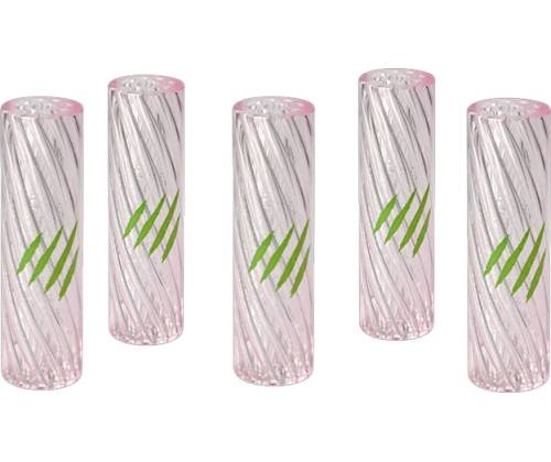 Γυάλινη Τζιβάνα 8mm με Στρογγυλό Επιστόμιο - 9 Holes Pink - Τιμή: 6,50€