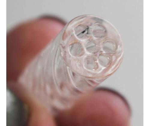 Γυάλινη Τζιβάνα Regular 10mm με Στρογγυλό Επιστόμιο 7 Holes Clear - 1 τεμ. - Τιμή: 5,50€