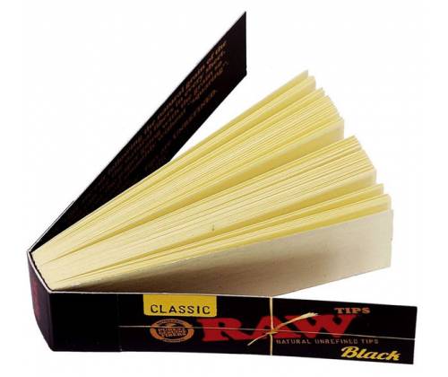 RAW Tips Black Τζιβάνα Μαύρη - Aκατέργαστη 50φ. - Τιμή: 0,22€