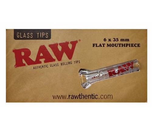 RAW Roor Glass Tip - Γυάλινη Τζιβάνα Slim με Πεπλατυσμένο Επιστόμιο - Τιμή: 3,95€