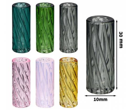 Γυάλινη Τζιβάνα Regular 10mm με Στρογγυλό Επιστόμιο - 7 Holes - Τιμή: 6,50€