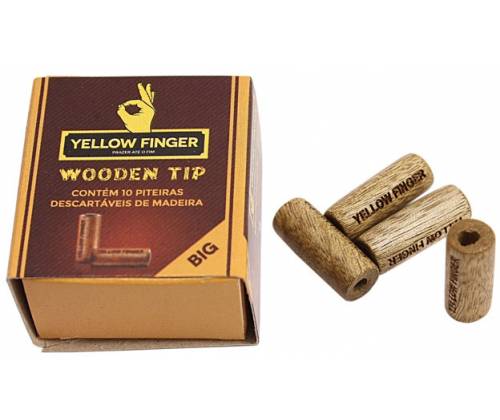 Ξύλινη Τζιβάνα Yellow Finger με Στρογγυλό Επιστόμιο 10τεμ - 2cm - Τιμή: 4,40€