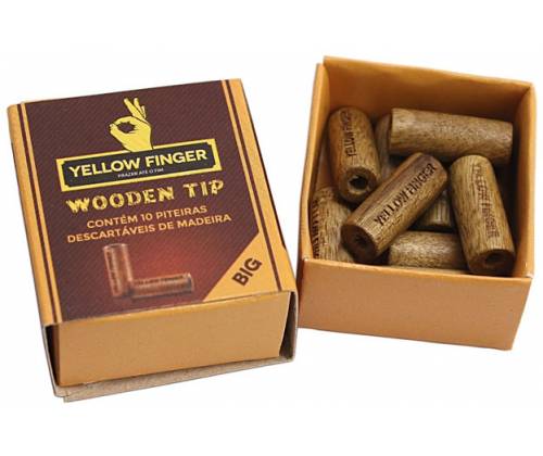 Ξύλινη Τζιβάνα Yellow Finger με Στρογγυλό Επιστόμιο 10τεμ - 2cm - Τιμή: 4,40€