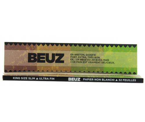 Beuz Χαρτάκια King Size Slim Unbleached Ακατέργαστο 32φ. - Τιμή: 0,60€