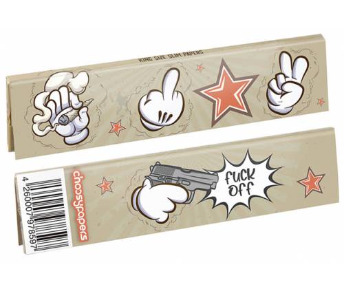 Choosypapers Χαρτάκια King Size Slim 32φ. - Comic Hands - Τιμή: 1,35€