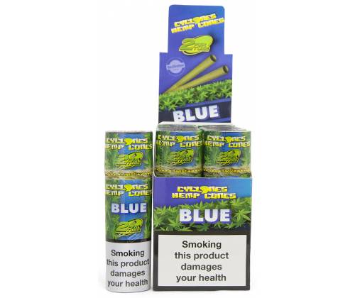 Πουρόφυλλα Cyclones Hemp Cones Γεύση BLUEBERRY με Χάρτινη Τζιβάνα - Τιμή: 0,95€