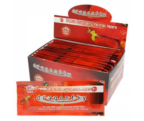 DragonFly Χαρτάκια - Φράουλα 32φ. - 1 1/4 - Τιμή: 0,95€
