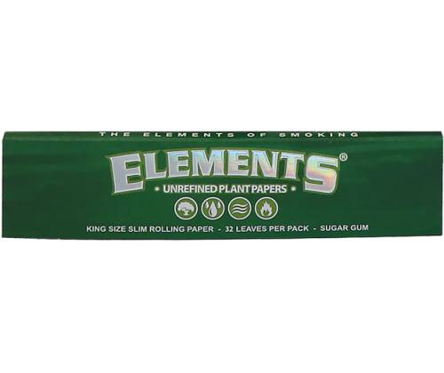 Elements Papers - King Size Slim Green 32" - 50pcs. - Price: 23,50€