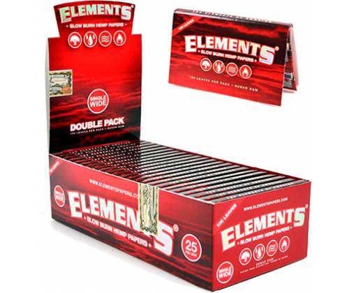 Elements Χαρτάκια Hemp Double - Single Wide 25Τεμ. - Τιμή: 15,75€