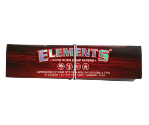 Elements Χαρτάκια - Connoisseur Hemp - King Size Slim με Τζιβάνες - Τιμή: 0,95€