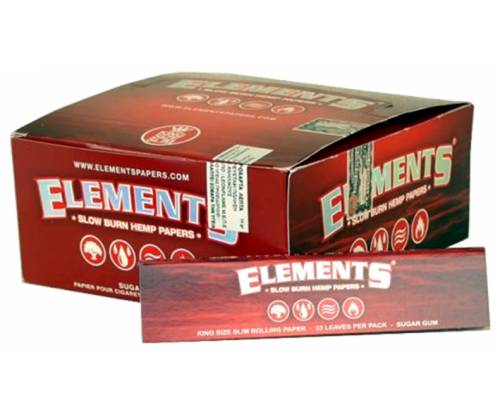 Elements Rolling Papers - Hemp - King Size Slim 50pcs. - Price: 18,30€