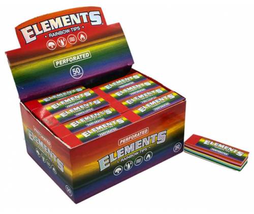 Elements Tips Perforated Τζιβάνα - Rainbow Σπαστή 50τεμ. - Τιμή: 9,80€