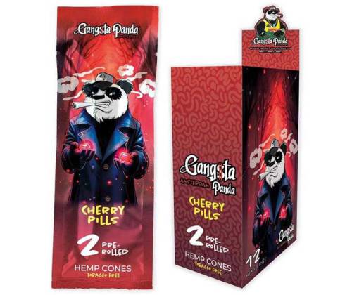 Gangsta Panda Blunt Wraps Πουρόφυλλα - Cherry 2φ. - Τιμή: 1,50€