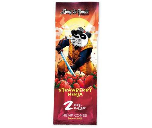 Gangsta Panda Blunt Wraps Πουρόφυλλα - Strawberry 2φ. - Τιμή: 1,50€