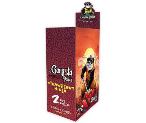 Gangsta Panda Blunt Wraps Πουρόφυλλα - Strawberry 2φ. - Τιμή: 1,50€