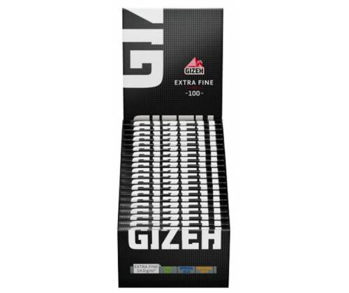 GIZEH Χαρτάκια Black Extra Fine Double 100φ. - Μαύρο με Μαγνήτη 20τεμ. - Τιμή: 10,60€