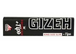 GIZEH Χαρτάκια Black King Size 34 φύλλα με Τζιβάνες - Μαγνητικό Κλείσιμο