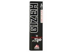 GIZEH Χαρτάκια Black King Size 34 φύλλα με Τζιβάνες - Μαγνητικό Κλείσιμο