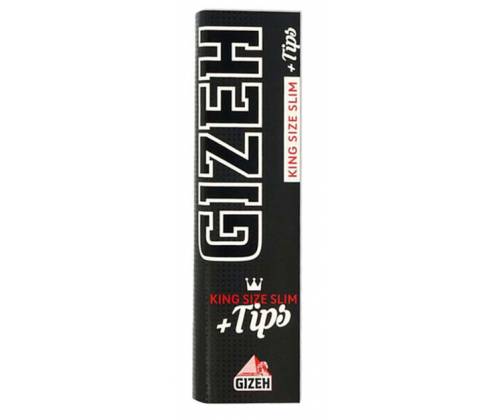 GIZEH Χαρτάκια Black King Size 34 φύλλα με Τζιβάνες - Μαγνητικό Κλείσιμο - Τιμή: 0,75€