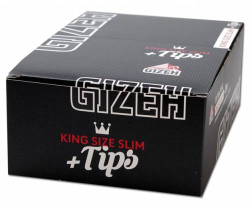 GIZEH Χαρτάκια Black King Size 34 φύλλα με Τζιβάνες - Μαγνητικό Κλείσιμο - Τιμή: 0,75€