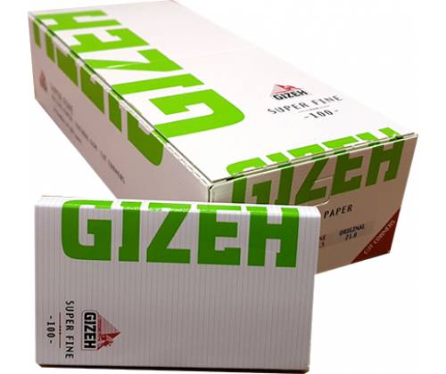 GIZEH Rolling Papers Super Fine Double - Green with Magnet 20pcs. - Price: 10,90€