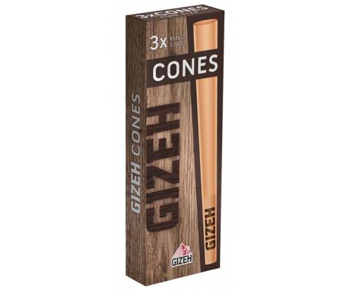 Gizeh Cone Κώνος Brown Ακατέργαστο - King Size 3τεμ. - Τιμή: 1,60€