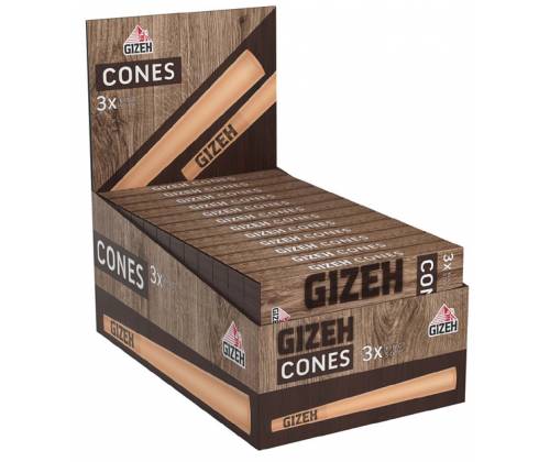 Gizeh Cone Κώνος Brown Ακατέργαστο - King Size 3τεμ. - Τιμή: 1,60€