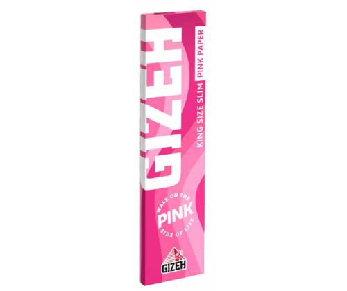 GIZEH Χαρτάκια All Pink Edition King Size Slim 34φ. - Μαγνητικό Κλείσιμο - Τιμή: 0,65€