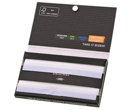 GIZEH Χαρτάκια Original Double - Μαύρο με Μαγνήτη 20τεμ. - Τιμή: 18,00€