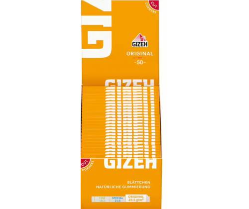 GIZEH Rolling Papers Yellow Original 50pcs. - Yellow 50pcs. -  Price: 20,50€