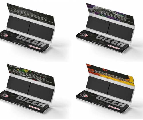 GIZEH Χαρτάκια Octopus Limited Edition Black King Size Slim 34φ. + Tips- Μαγνητικό Κλείσιμο - Τιμή: 1,80€