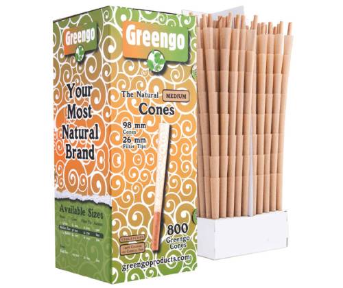 GreenGo Cones Unbleached Κώνος - Medium Size 98mm 800 τεμ. - Τιμή: 79,00€