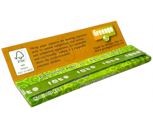 Greengo Χαρτάκια - Organic Hemp King Size Slim Unbleached - Τιμή: 0,95€