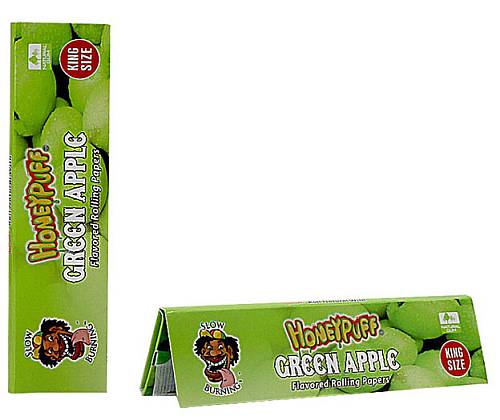 Honey Puff Χαρτάκια King Size Slim 32φ - Green Apple - Τιμή: 1,50€