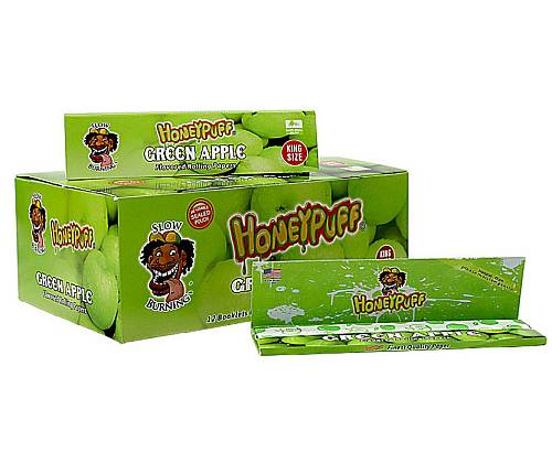 Honey Puff Χαρτάκια King Size Slim 32φ - Green Apple - Τιμή: 1,50€