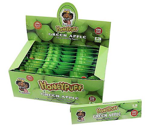 Honey Puff Χαρτάκια King Size Slim 32φ - Green Apple - Τιμή: 1,50€