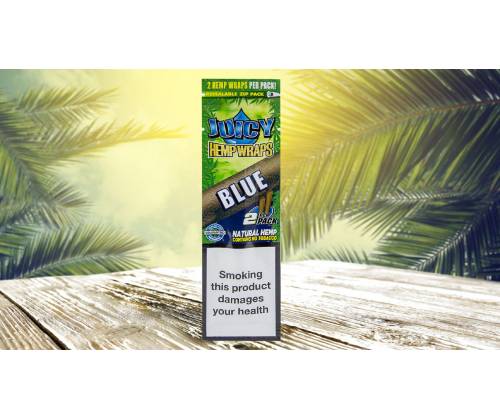 Juicy Hemp Blunt Wraps BLUE Πουρόφυλλα - Βατόμουρο - Τιμή: 0,70€