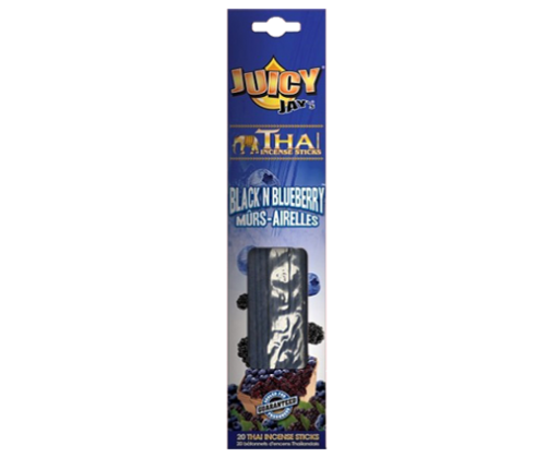Juicy Jays Thai Incense Sticks Αρωματικά - Black & Blueberry (Βατόμουρο) 20 τεμ. - Τιμή: 1,40€