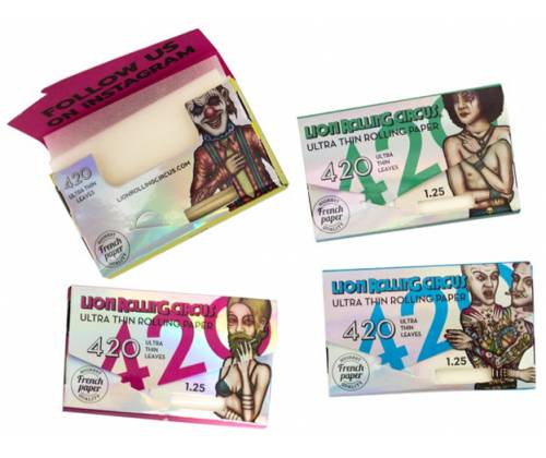 Lion Circus Rolling Papers 4:20 Block - Silver White Paper 420f. -  Price: 6,20€