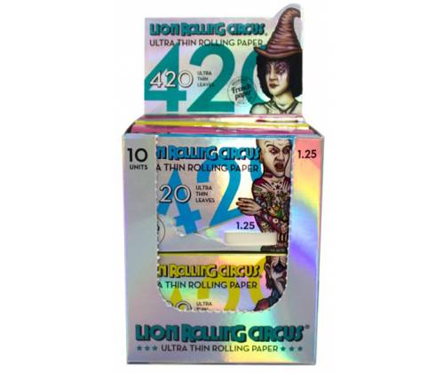 Lion Circus Rolling Papers 4:20 Block - Silver White Paper 420f. -  Price: 6,20€