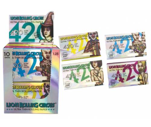 Lion Circus Rolling Papers 4:20 Block - Silver White Paper 420f. -  Price: 6,20€