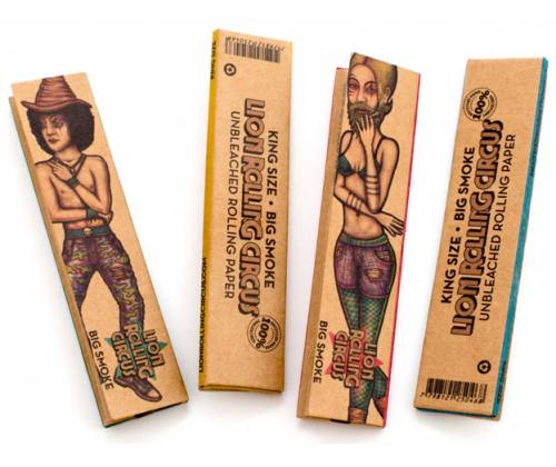 Lion Rolling Circus Χαρτάκια Big Smoke - KS Unbleached Ακατέργαστο 33φ. - Τιμή: 1,10€
