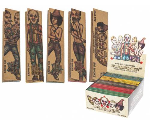 Lion Rolling Circus Χαρτάκια Big Smoke - KS Unbleached Ακατέργαστο 33φ. - Τιμή: 1,10€