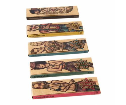 Lion Rolling Circus Χαρτάκια 1¼ - Unbleached Ακατέργαστο 50φ. - Τιμή: 1,19€