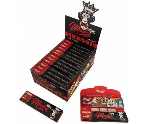 Monkey King Χαρτάκια Ακατέργαστο - Classic King Size Slim με Τζιβάνα - Τιμή: 1,85€