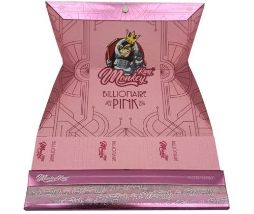 Monkey King Χαρτάκια Billionaire Pink - King Size Slim με Τζιβάνα - Τιμή: 2,50€