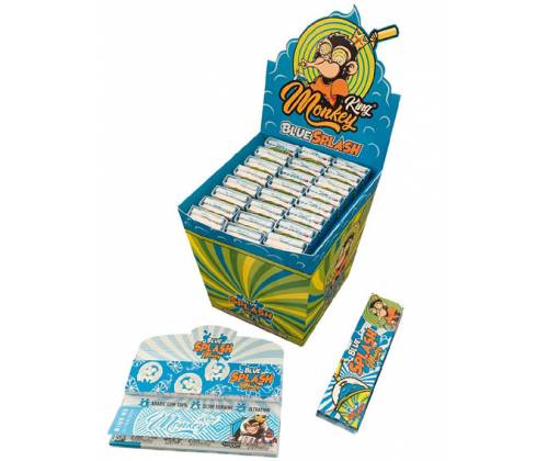 Monkey King Χαρτάκια Μπλε Αρωματικά - Smellpack Blue Splash King Size Slim με Τζιβάνα -  Price: 1,95€