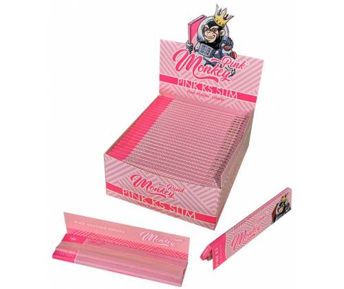 Monkey King Χαρτάκια Ροζ - Pink King Size Slim 32φ. - Τιμή: 1,10€